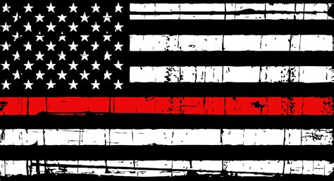 Angustiado Thin Red Line American Flag Svg Archivos Digitales Etsy España