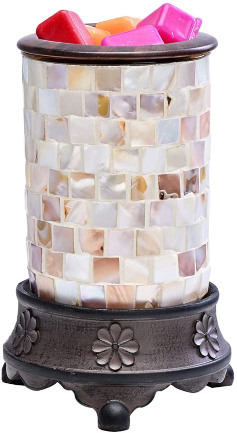 Wholesale Asawasa Handcrafted Mosaic Glass Electric Wax Melt Warmer Fragrance Warmer Nightlamp