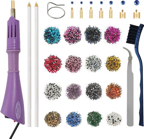 Bedazzler Kit With Rhinestones Hotfix Applicator Hot Fix Rhinestone