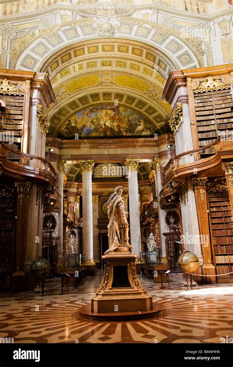 Interior Of The Baroque State Hall Of National Library In Vienna