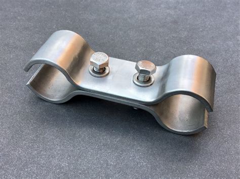 15mm 25mm Pole Clamp Double Size Combination Stainless Steel