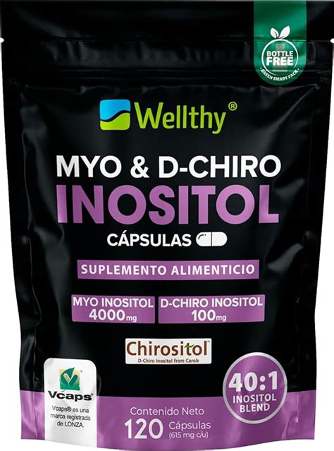 WELLTHY Myo D Chiro Inositol 120 Cápsulas Chirositol Mezcla