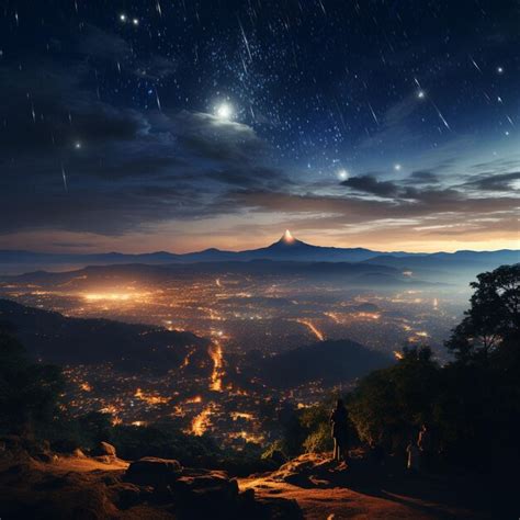 Premium AI Image | Peak of Leonid meteor shower