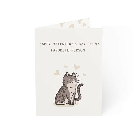 Cute Cat Valentines Day Card Funny Cats Anniversary Card Cat Love