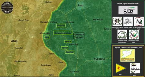 MAP: Fighting in NW Syria between SDF and other rebel groups ...