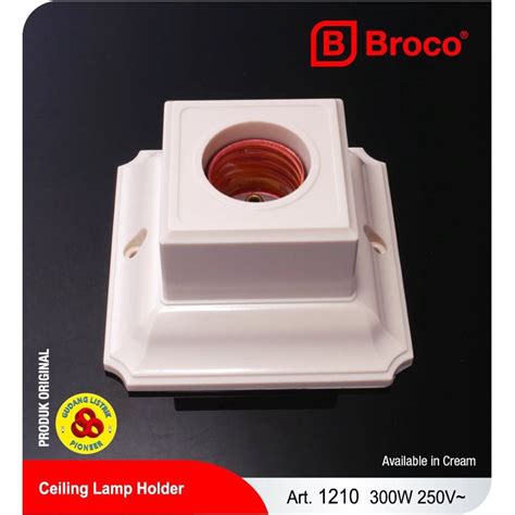 Jual Broco Fitting Lampu Plafon Segi 1210 Cream Shopee Indonesia