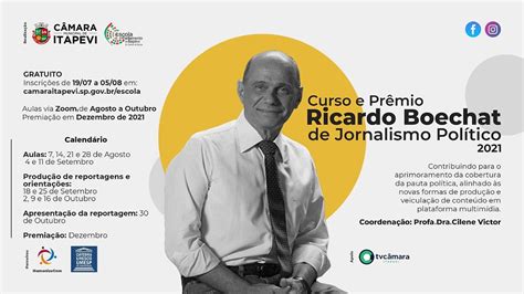 Curso e prêmio Ricardo Boechat de Jornalismo Político está