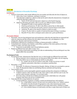 Module Psyc Notes On Chapter And Lecture Learning