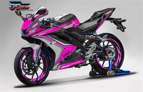 Jual Decal Stiker Yamaha R V Hitam Pink Line Art Di Lapak Dg Stiker