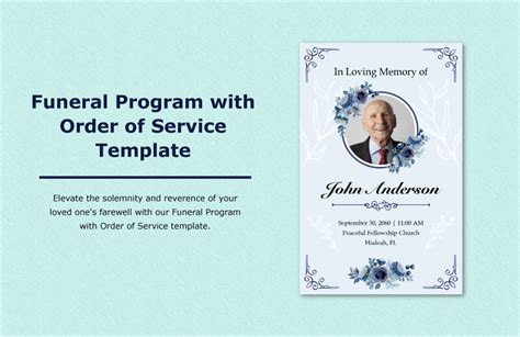 Funeral Program with Order of Service Template in Word, PSD ...