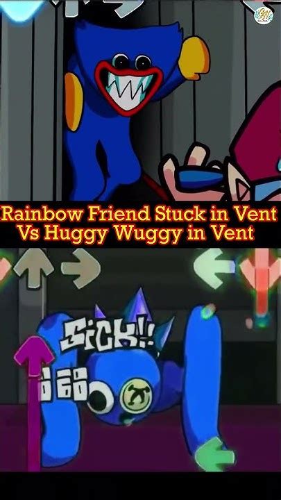 Rainbow Friends Blue Stuck In Vent Vs Huggy Wuggy In Vent Fnf Mod