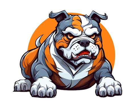 Angry bulldog mascot cartoon character vector illustration | Premium AI ...