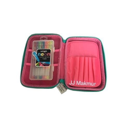 Jual Smiggle Bubble Hardtop Pencil Case BONUS 7 Pen Pack Neon ORIGINAL