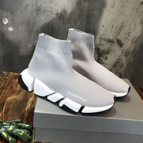 Balenciaga Speed Trainer "Grey White" High Quality Reps