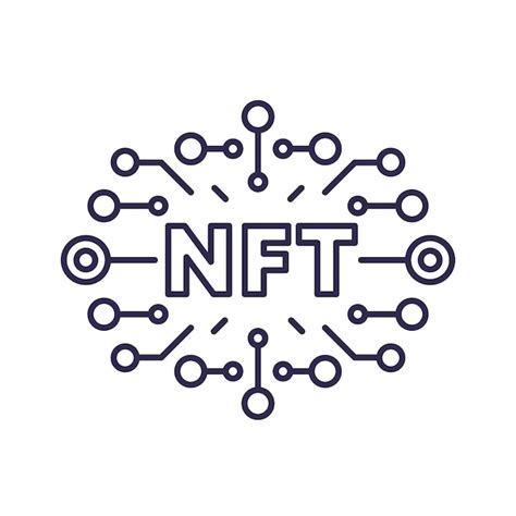 Premium Vector Nft Non Fungible Token Line Icon