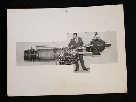 Vtg Lockheed Photograph Jet Engine Allison J33 A 37 Turbo T56 A 1 J 71