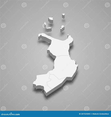 3d Isometric Map of Cagayan Valley is a Region of Philippines Stock ...