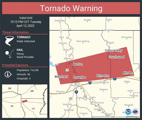 Nws Tornado On Twitter Tornado Warning Including Minden La Blanchard