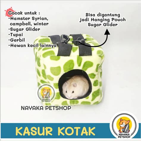 Jual Kasur Hamster Kotak Sleeping Pouch Sugar Glider Rumah Sarang