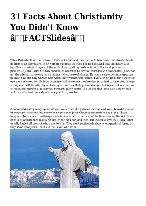 31 Facts About Christianity You Didn T Know ←factslides→