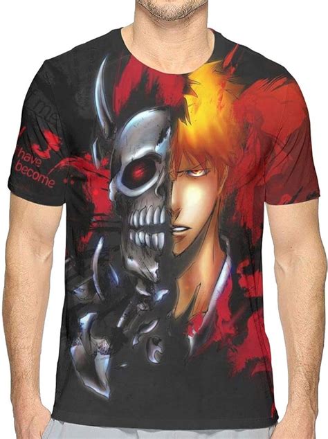 3D Print Anime Bleach Men S T Shirt Short Sleeve 3D Printing Tops Youth