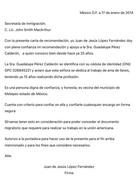 ¿cómo Escribir Una Carta De Referencia Para Inmigración