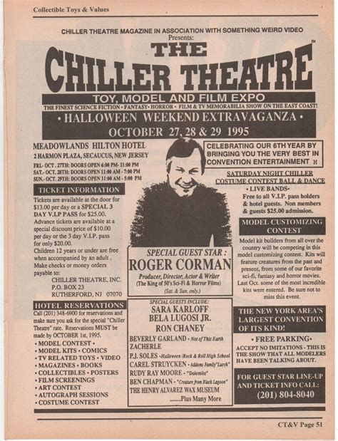 Chiller Theatre - programs!