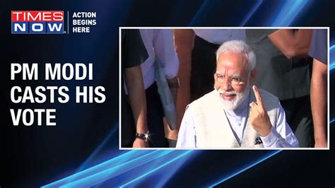 Pm Narendra Modi Casts His Vote In Ahmedabad 2019 Lok Sabha Election