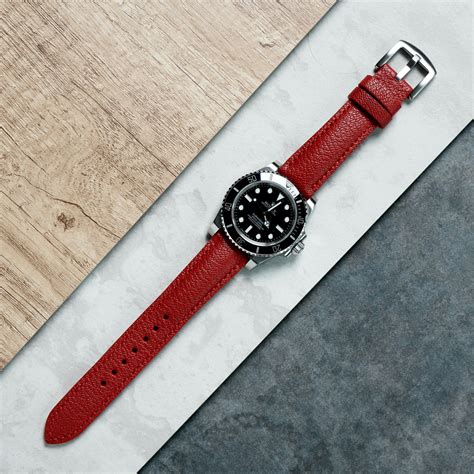 Rolex Submariner Straps Chevre Red Liger Straps