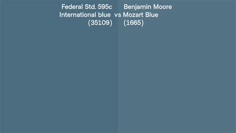 Federal Std 595c International Blue 35109 Vs Benjamin Moore Mozart