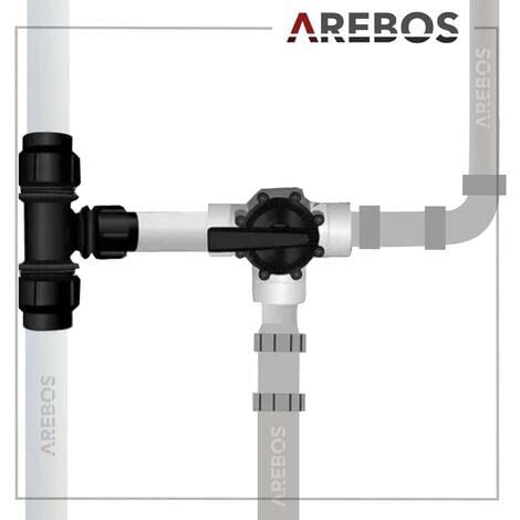 AREBOS Kit de dérivation piscine 12 pièces Filtres à sable Chauffage