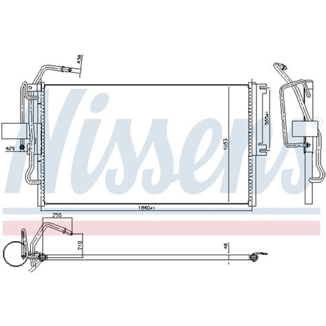 Kondensator Klimaanlage Aluminium Nissens F R Opel Vectra B J