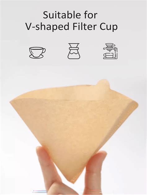 V60 Coffee Filter Paper Hand Brewed Pot Coffee Filter Paper Portable Log Pulp Filter Paper For