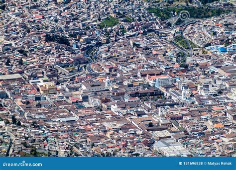 Aerial view of Quito stock photo. Image of history, america - 131696838