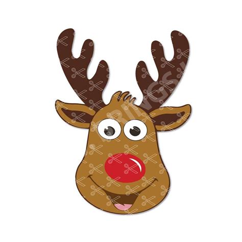 Cute Christmas Reindeer Svg Dxf Png Cut Files For Cricut