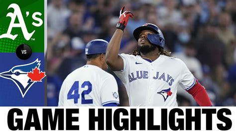 Athletics Vs Blue Jays Game Highlights Mlb Highlights