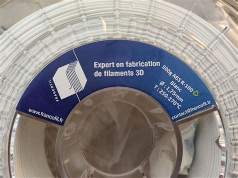 Test Du Filament Abs R Blanc De Chez Francofil Nozzler