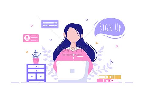 registration  sign  login  account vector illustration image