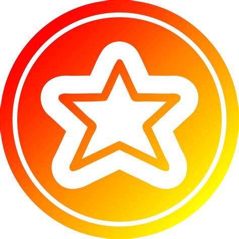 Star Shape Icon With Warm Gradient Finish 44927190 Png