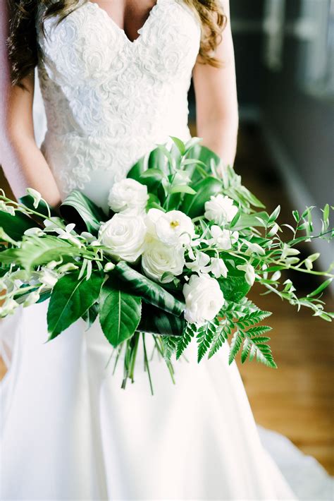 white tropical floral bridal wedding bouquet Wedding Bridal Bouquets