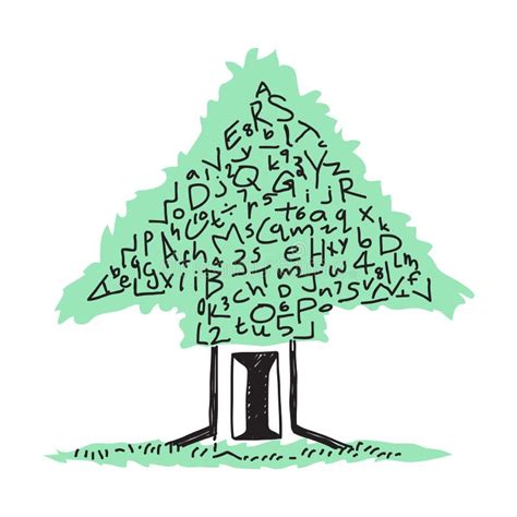 Arte De Clip De Casa De árbol De Letras Stock de ilustración