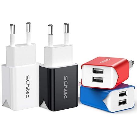 CREAPICO USB Stecker 5V2 1A 2 Port Ladegerät USB Netzteil