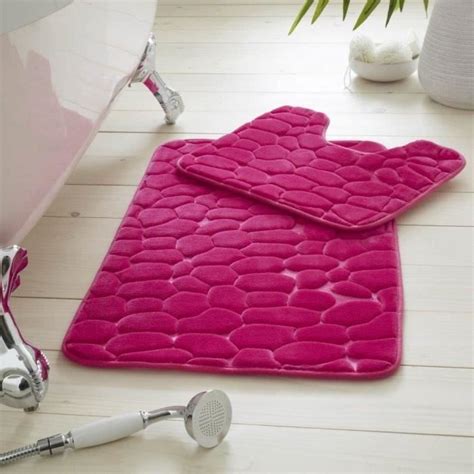 Lot De Tapis De Bain En Mousse M Moire De Forme Pour Salle De Bain