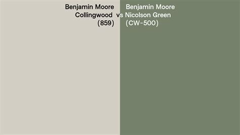 Benjamin Moore Collingwood Vs Nicolson Green Side By Side Comparison