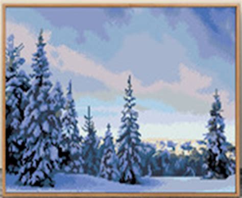 Алмазная мозаика "Зимний пейзаж", 40x50 см, для взрослых, на рамке ...