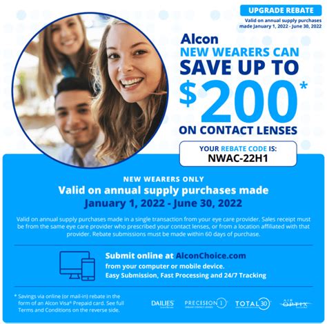 Rebate Form For Alcon Contact Lenses Discount Printable Rebate Form