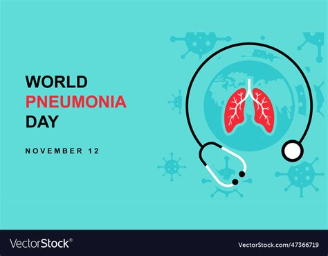 World Pneumonia Day Background Royalty Free Vector Image