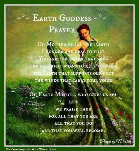 Earth Goddess Prayer Earth Goddess Prayers Gaia Goddess