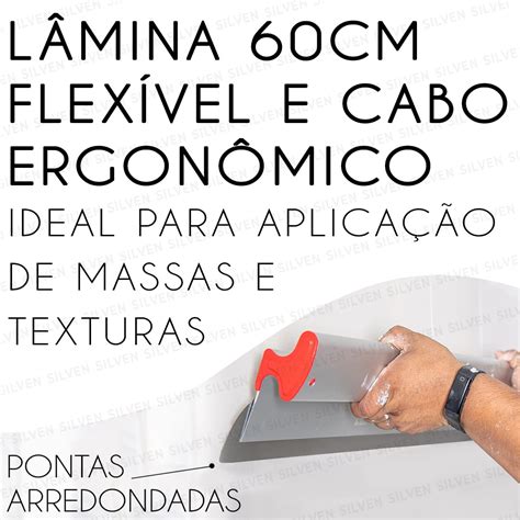 Desempenadeira Berox A O Inox Flex Vel Cm Massa Corrida Silven