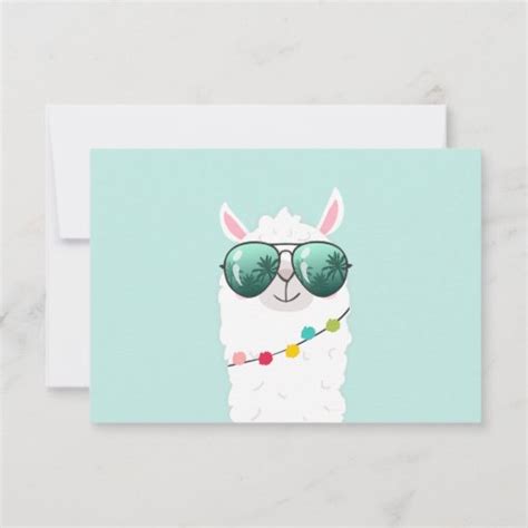 Llama Rama Thank You Card Fiesta Party Alpaca Zazzle